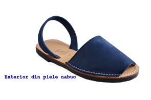 Sandale Avarca Albastru din piele naturala 
