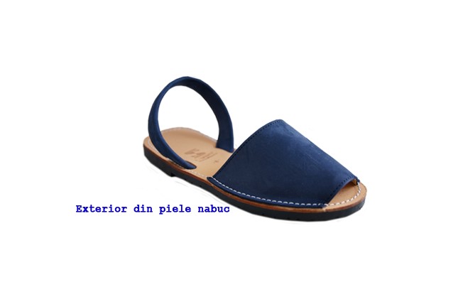 Sandale Avarca Albastru din piele naturala 