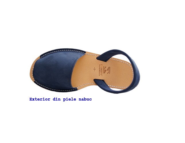 Sandale Avarca Albastru din piele naturala 