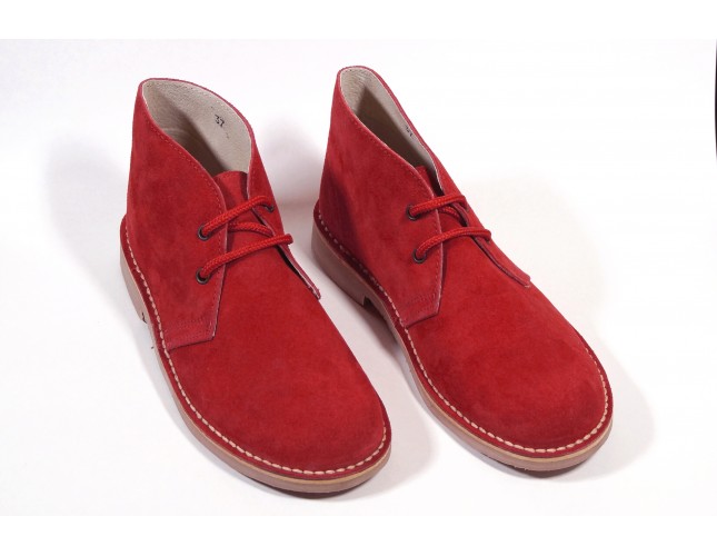 Ghete Safari, piele intoarsa Rosu