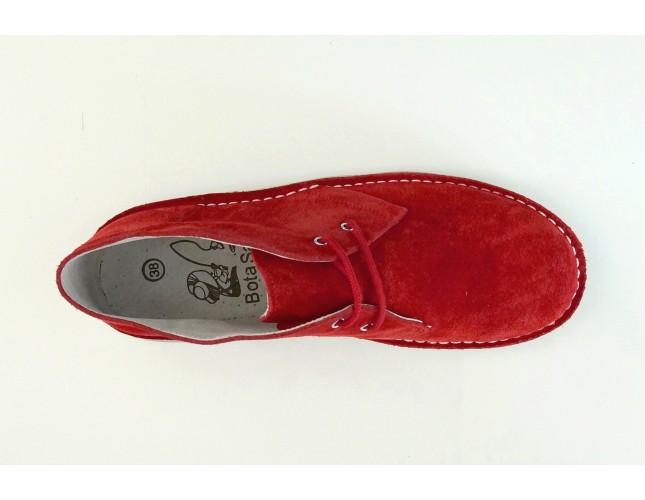 Ghete Safari, piele intoarsa Rosu